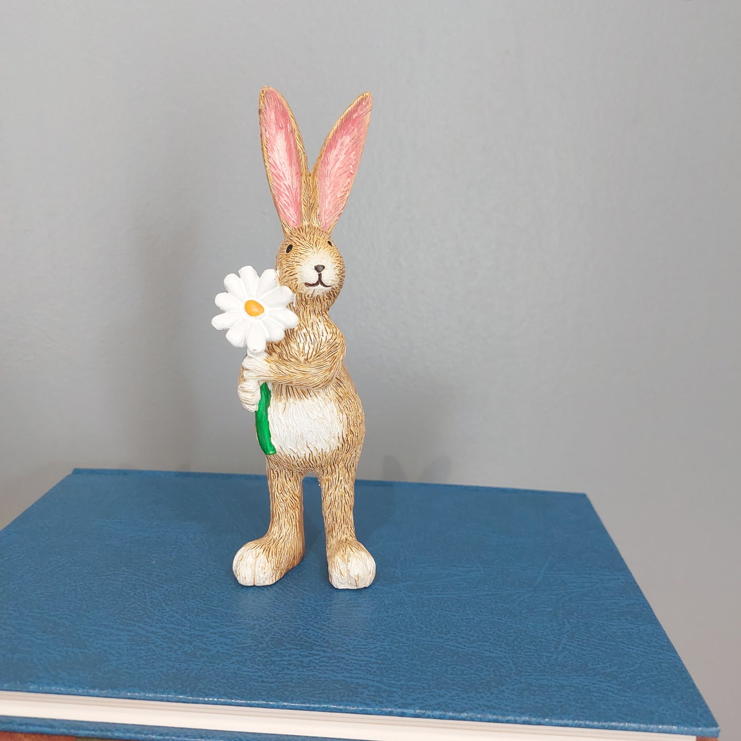 Standing Bunny Holding a Daisy