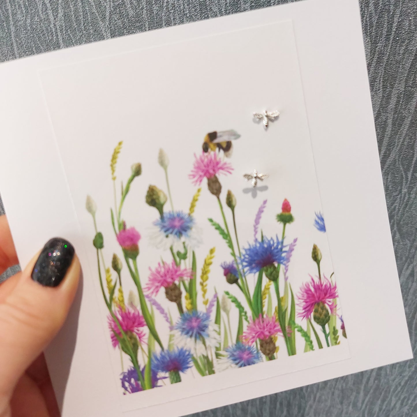 Earrings Cards - Greetings with Sterling Silver Earrings