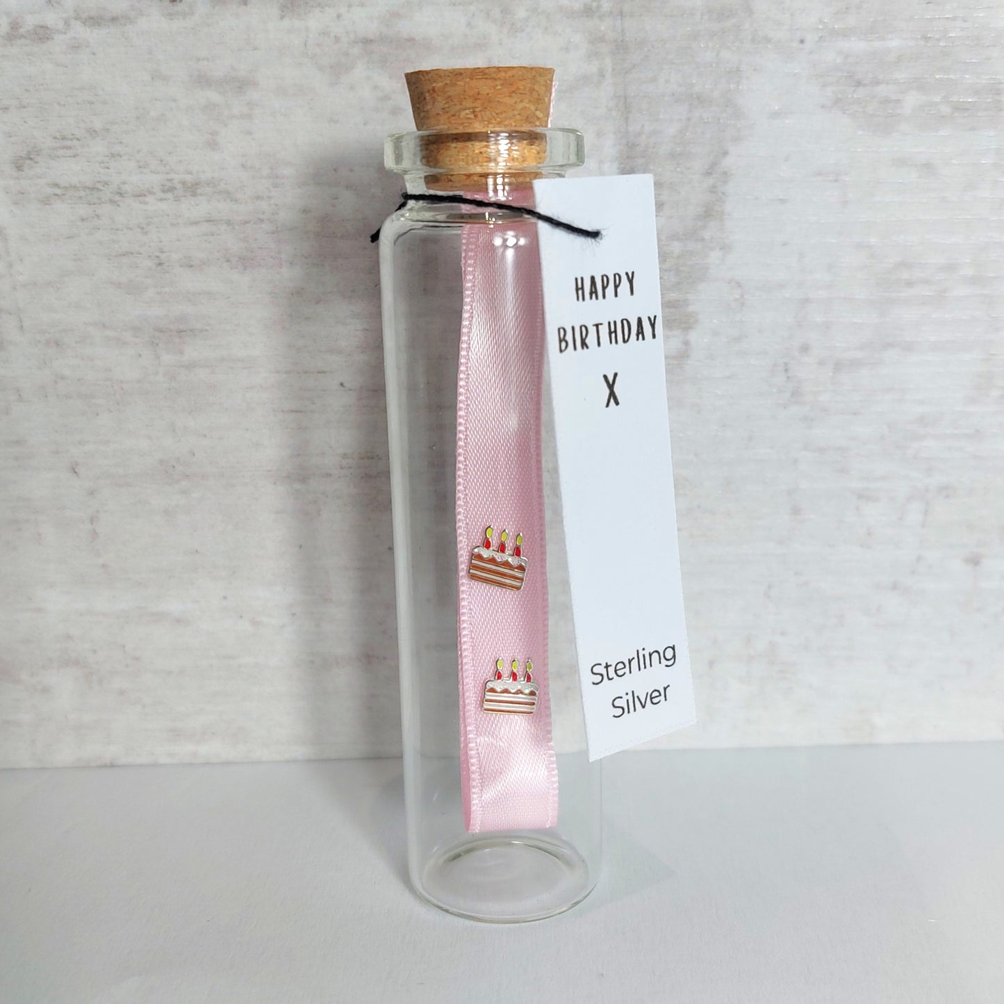 Birthday Cake Earrings With Happy Birthday Tag