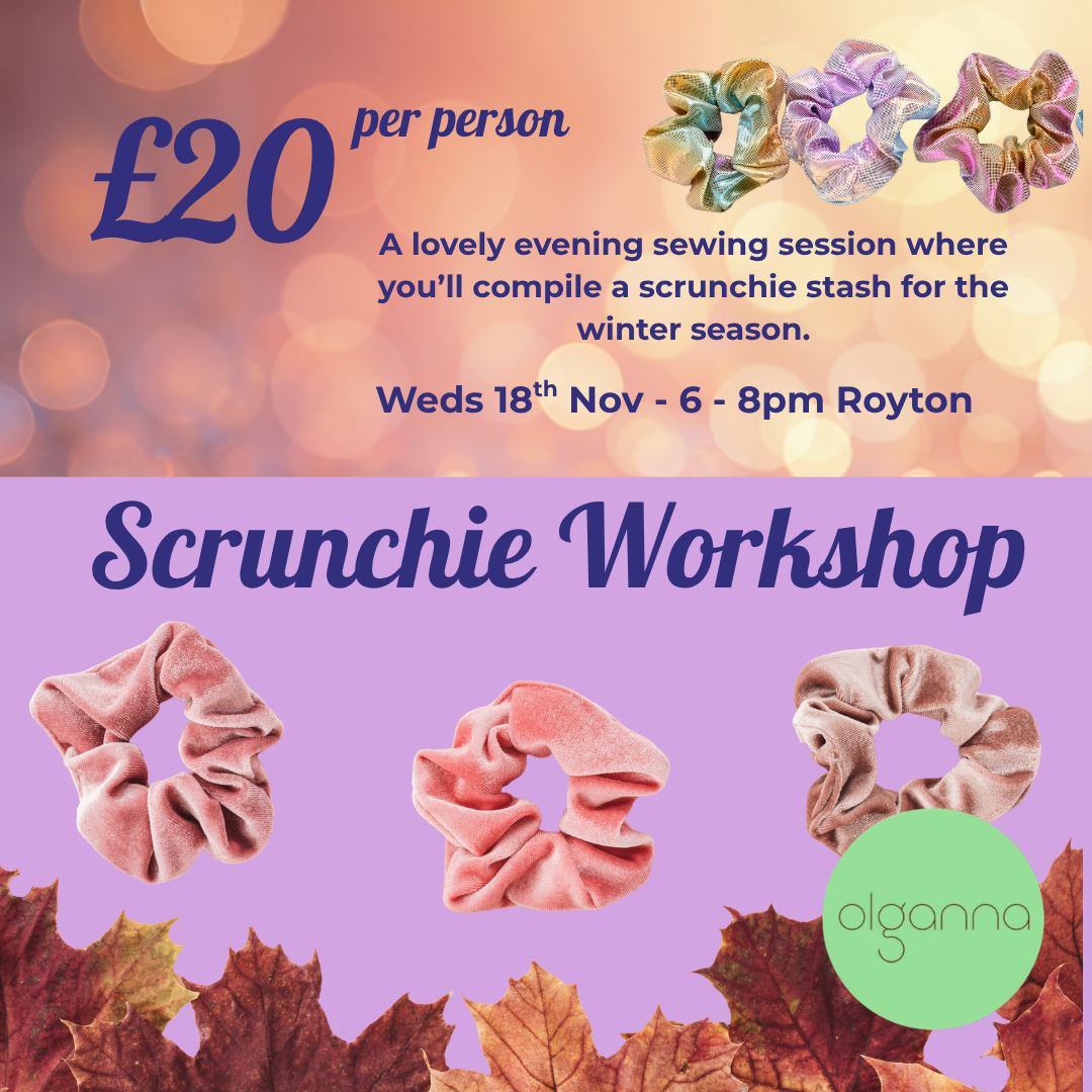 Winter Scrunchie Workshop - ROYTON Weds 18th Nov 6 - 8pm