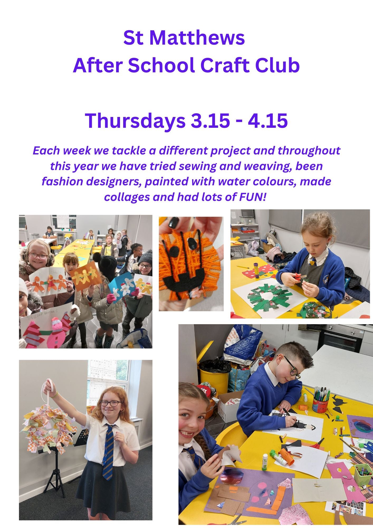 St Matthews After School Craft Club - NOV - DEC
