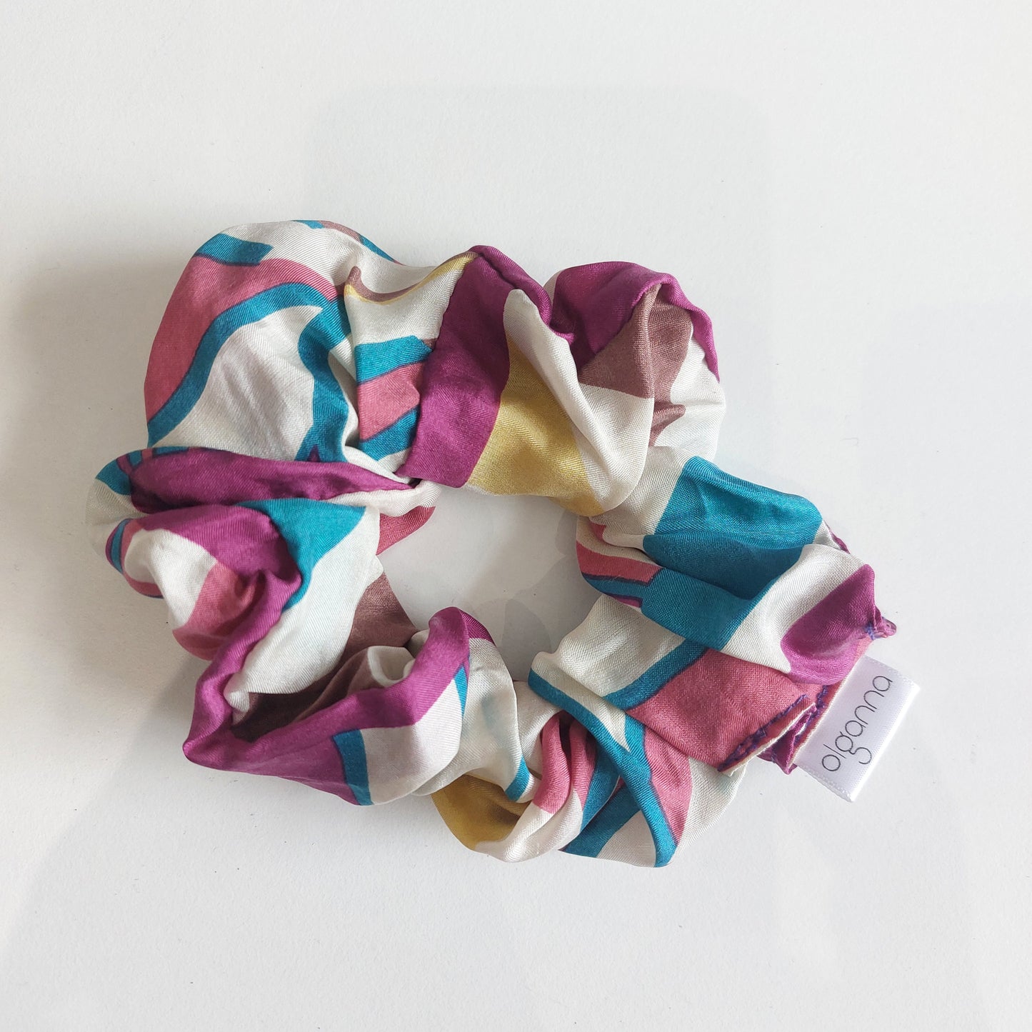 Stripe Multi Scrunchie in Bright Colours - Handmade Hair Accessories