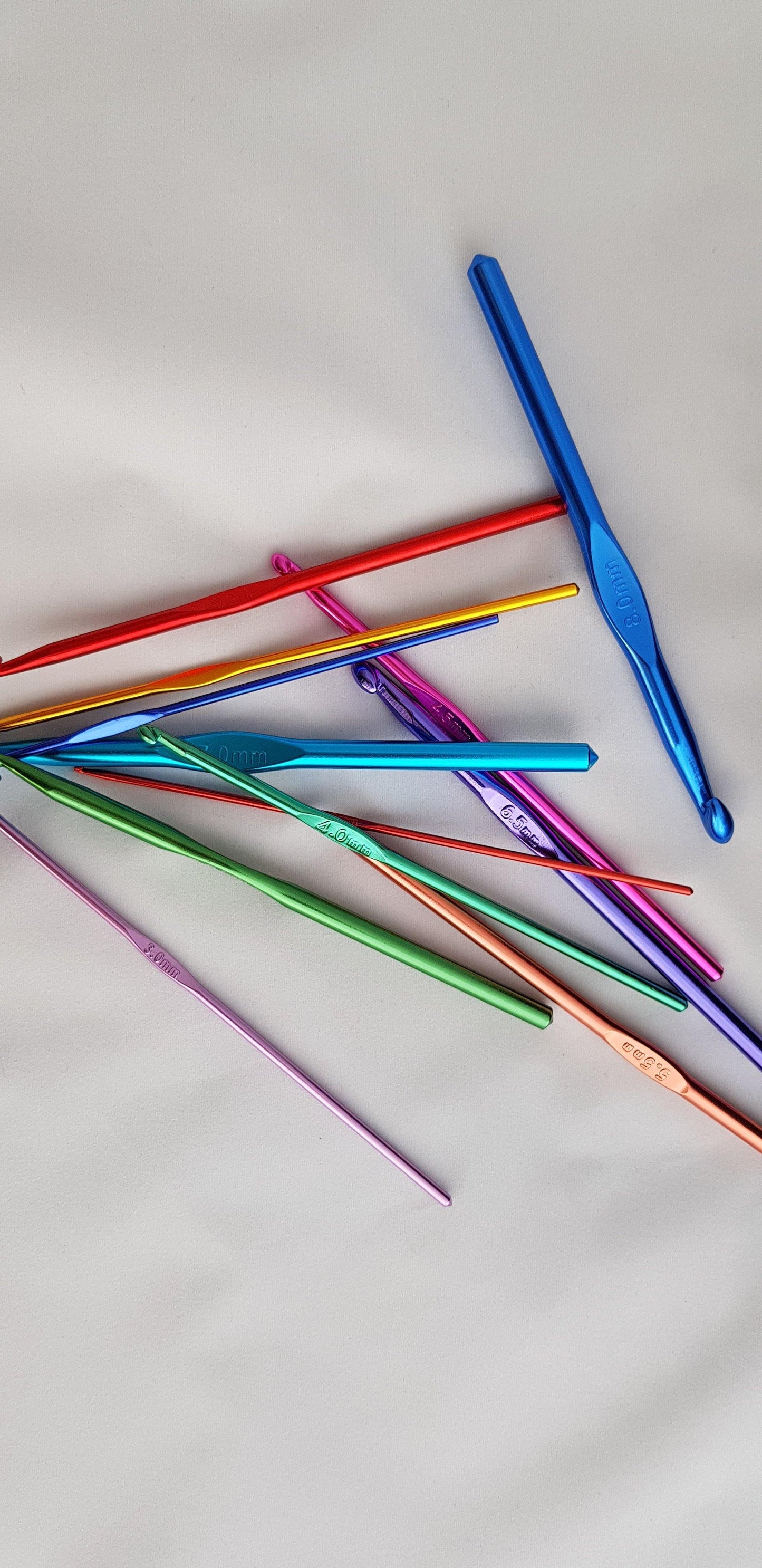 Bamboo Crochet Hooks, Set of 10 wooden crochet hooks. - Olganna