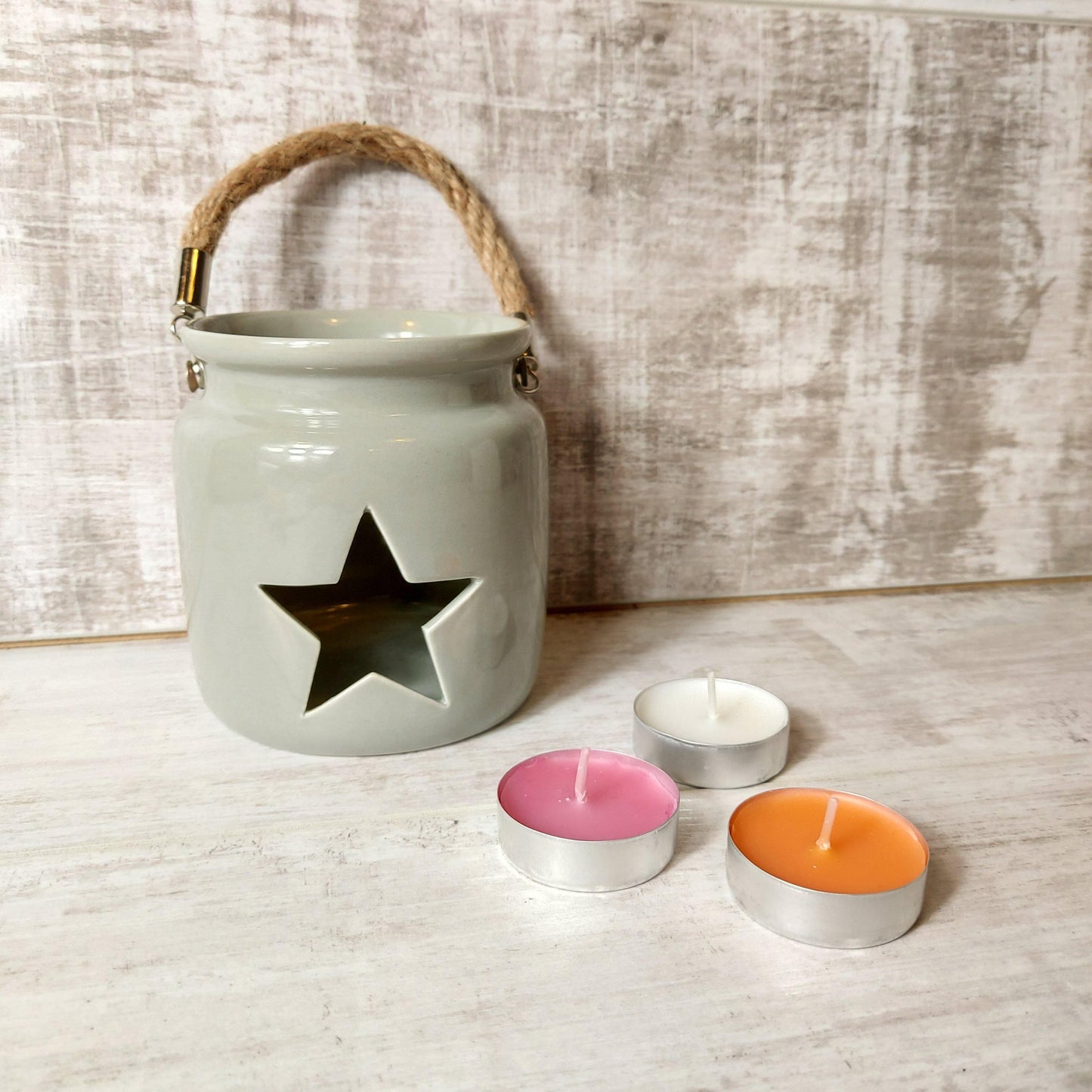Grey Tea Light Holder - Olganna