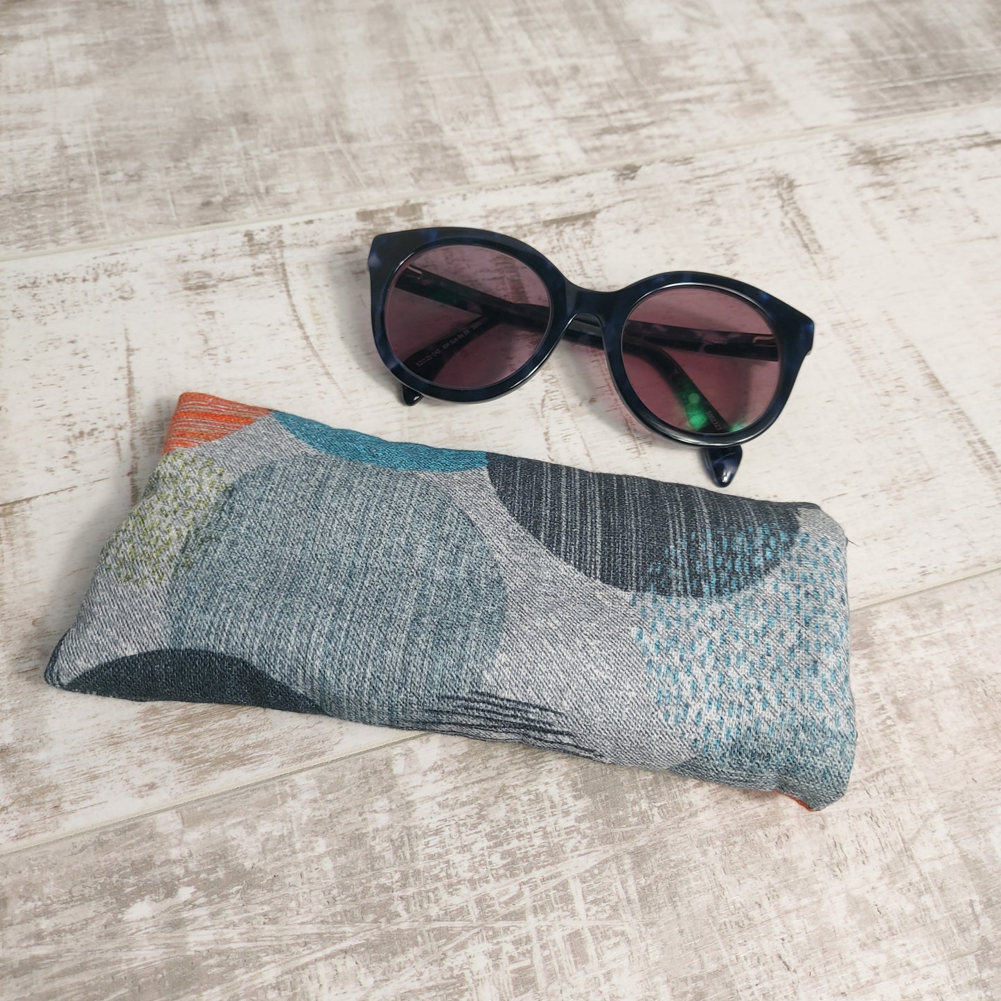 Dark Grey Glasses Case with Pop of colour.