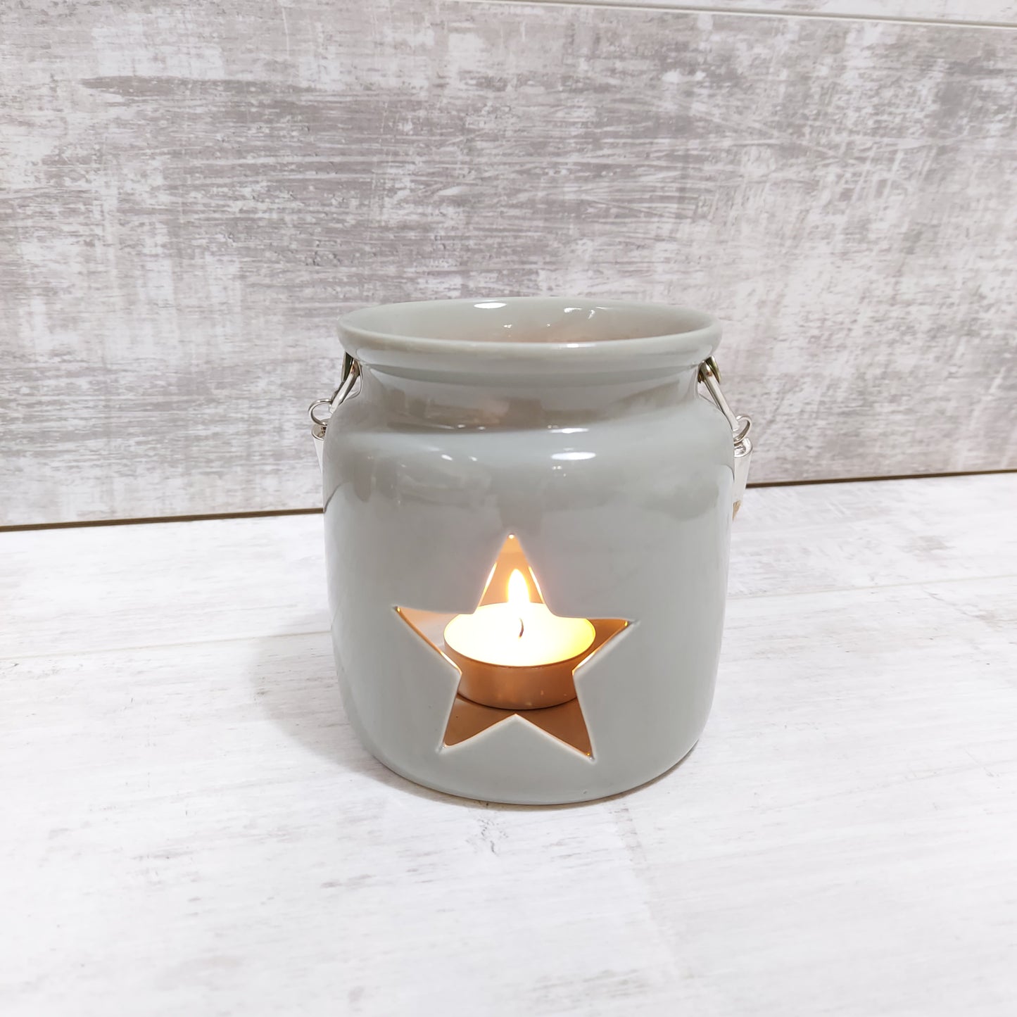 Grey Tea Light Holder