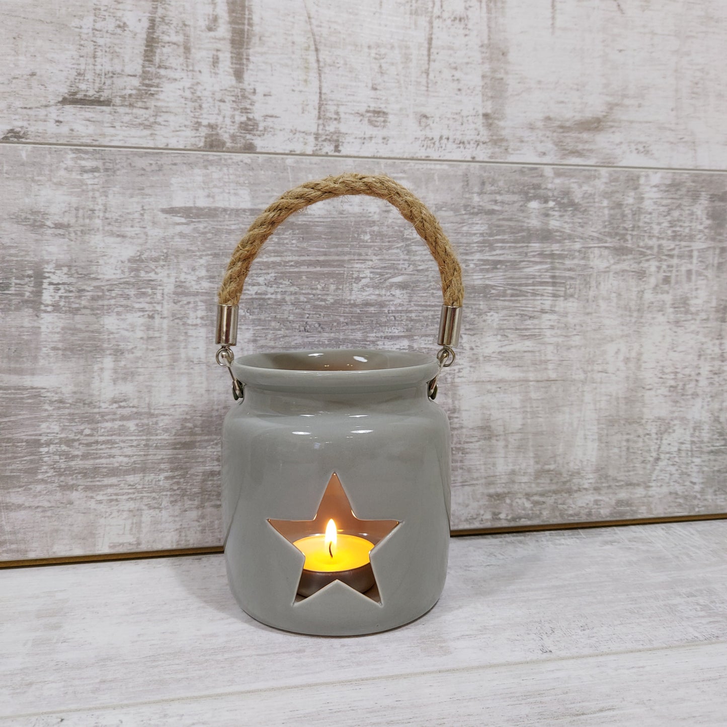 Grey Tea Light Holder