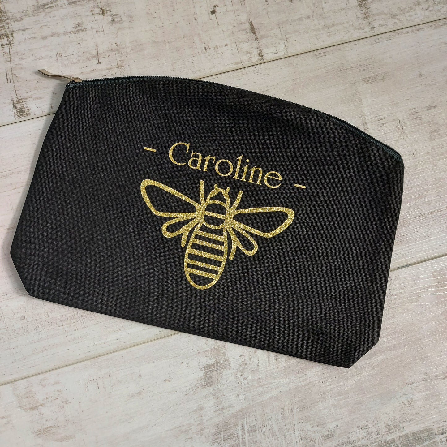 Personalised Bee Make Up Bag