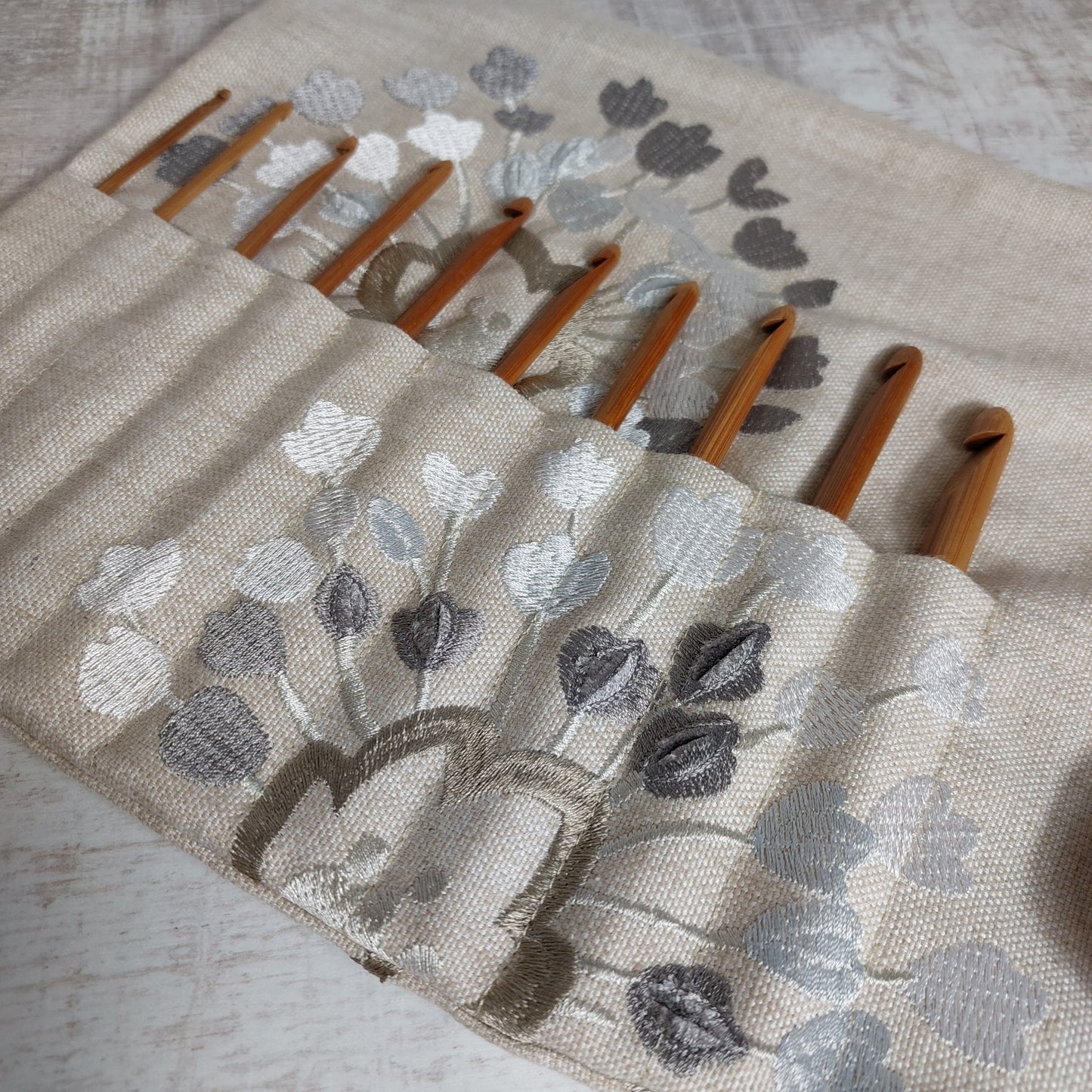 Crochet Tools Case Complete with bamboo hooks