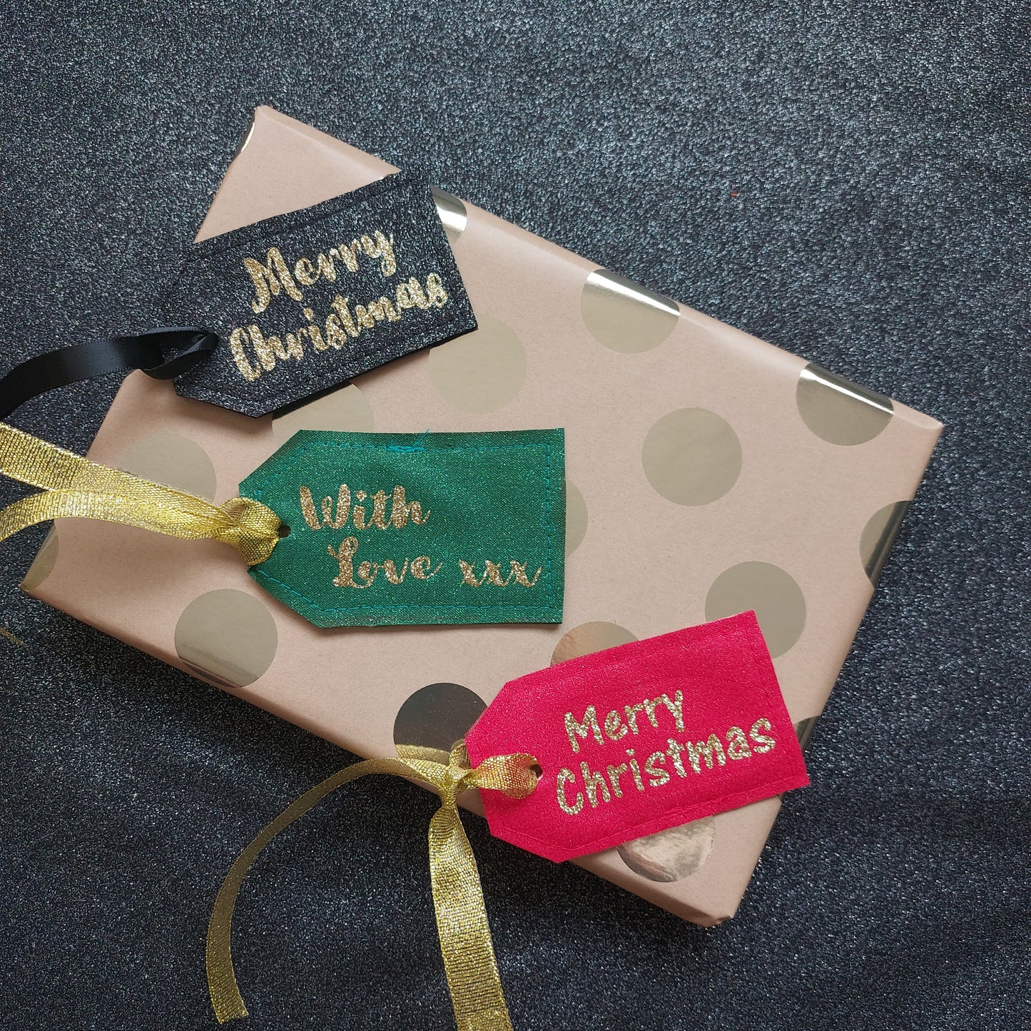 With Love xxx Fabric Gift Tag