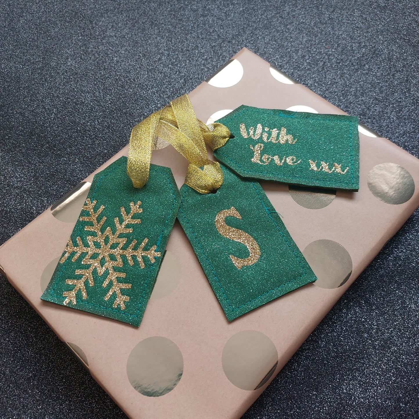 With Love xxx Fabric Gift Tag