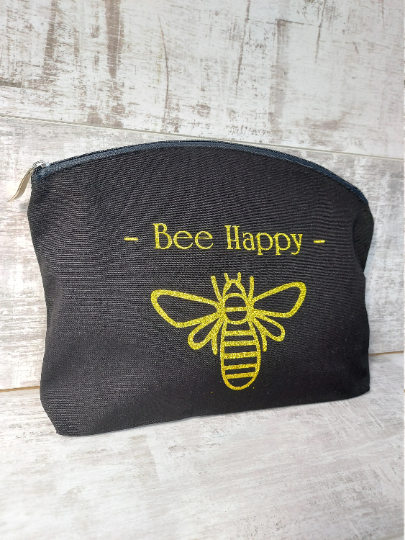 Bee Happy / Bee Kind Make Up Bag