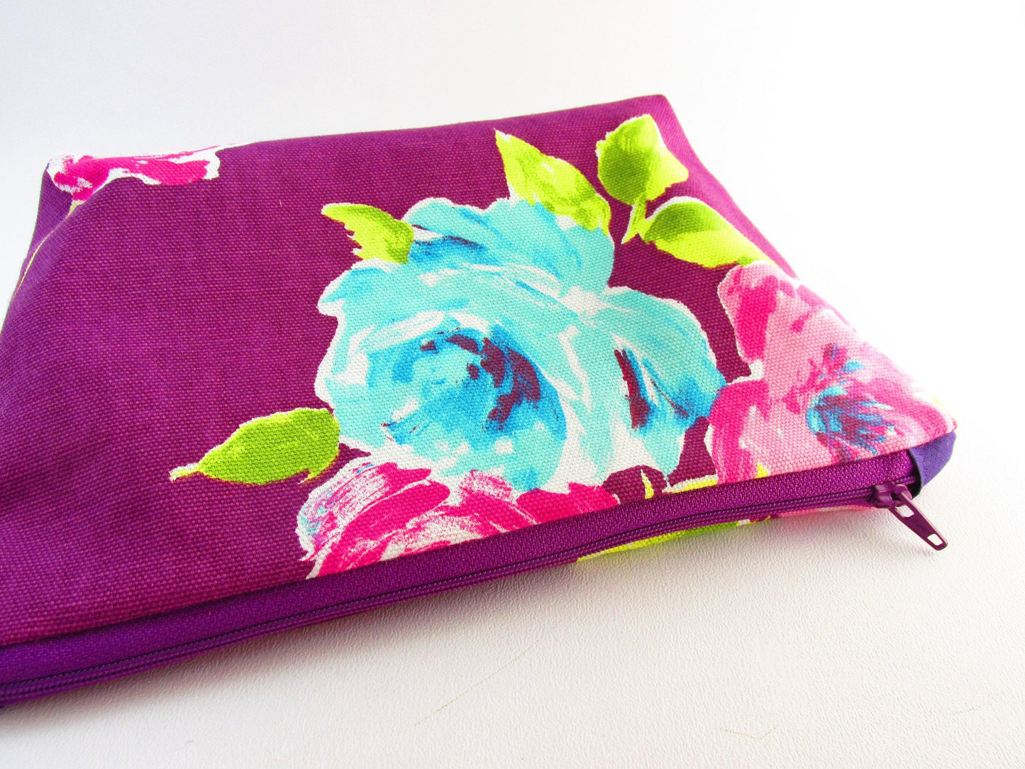 Make up Zipper Bag, Large Make Up Bag, Wash Bag, Cosmetics Bag, Etsy UK, Etsy Manchester. - Olganna