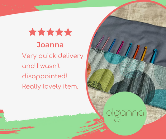 5 star review for a Crochet hook case by Olganna on Etsy