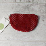 Spotty purse in soft baby cord fabric
