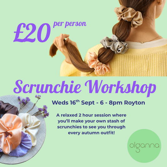 Autumn Scrunchie Workshop - ROYTON Weds 16th Sept 6-8pm