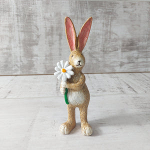 Standing Bunny Holding a Daisy