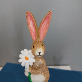Standing Bunny Holding a Daisy
