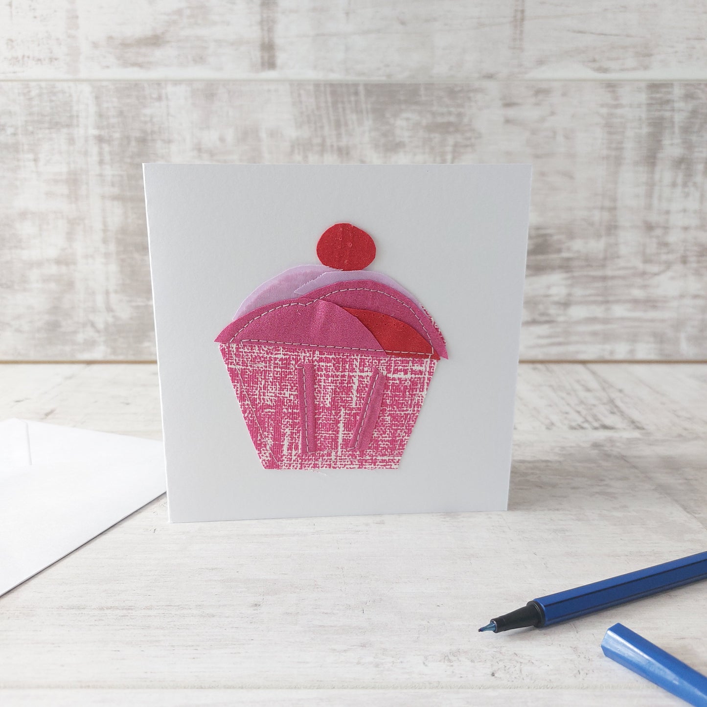 Applique Cupcake Greetings Card