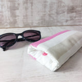 Pink Marine Stripe Sunglasses Case