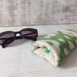 Green Ikat Glasses Case