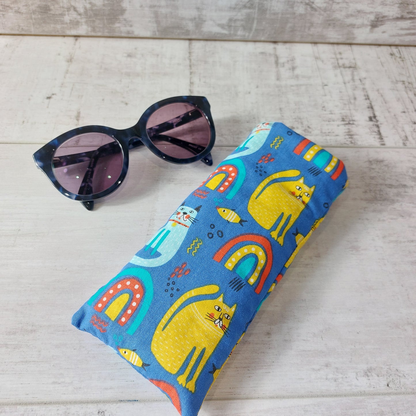 Rainbows and Cats Printed Soft Glasses Case