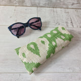 Green Ikat Glasses Case