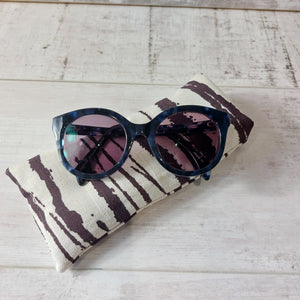 Chocolate and linen Modern Sunglasses Case