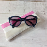 Pink Marine Stripe Sunglasses Case