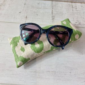 Green Ikat Glasses Case