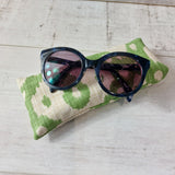 Green Ikat Glasses Case