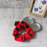 Red with Large Black Spot Scrunchie