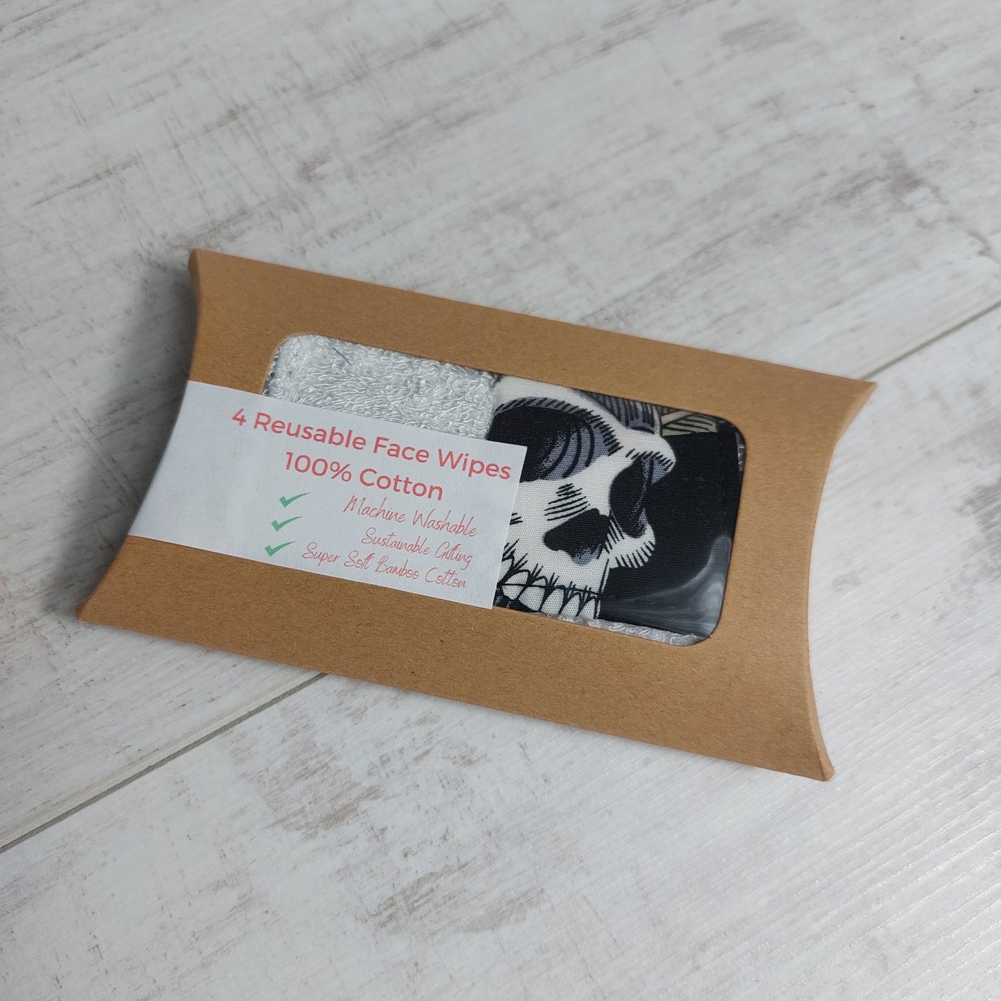 Mini pack of reuseable face wipes