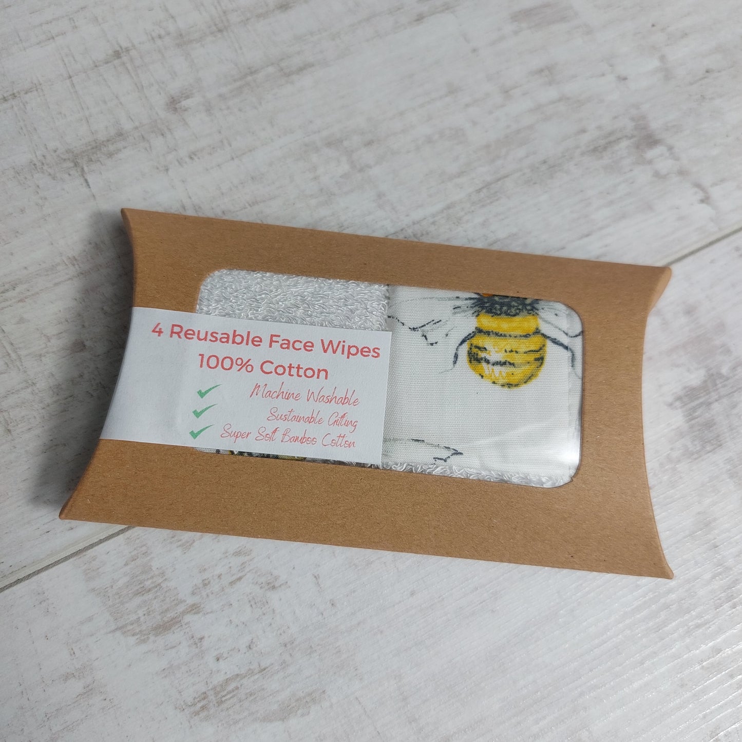Mini pack of reuseable face wipes