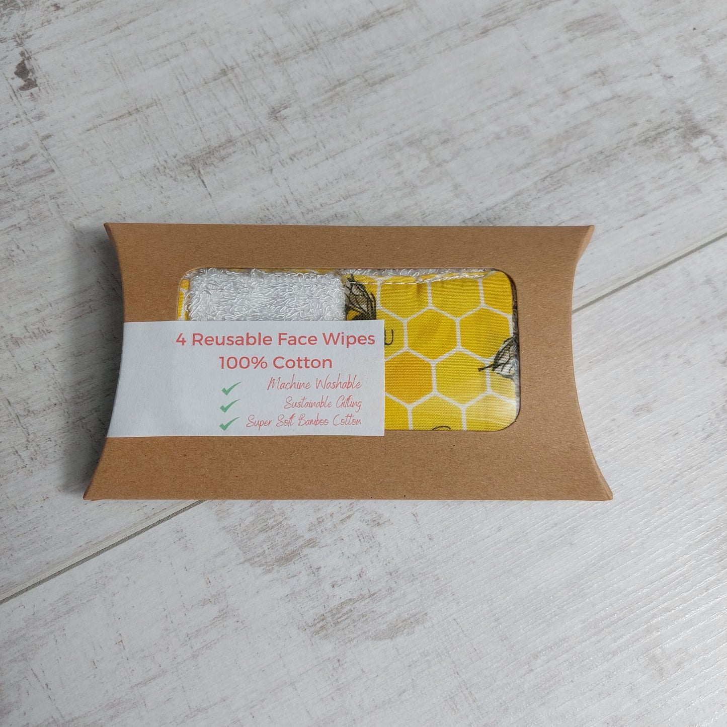 Mini pack of reuseable face wipes