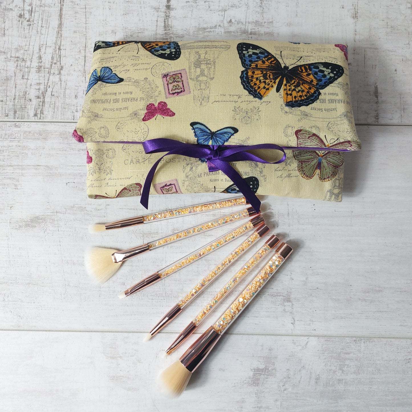 Butterfly Make up Organiser and Brushes