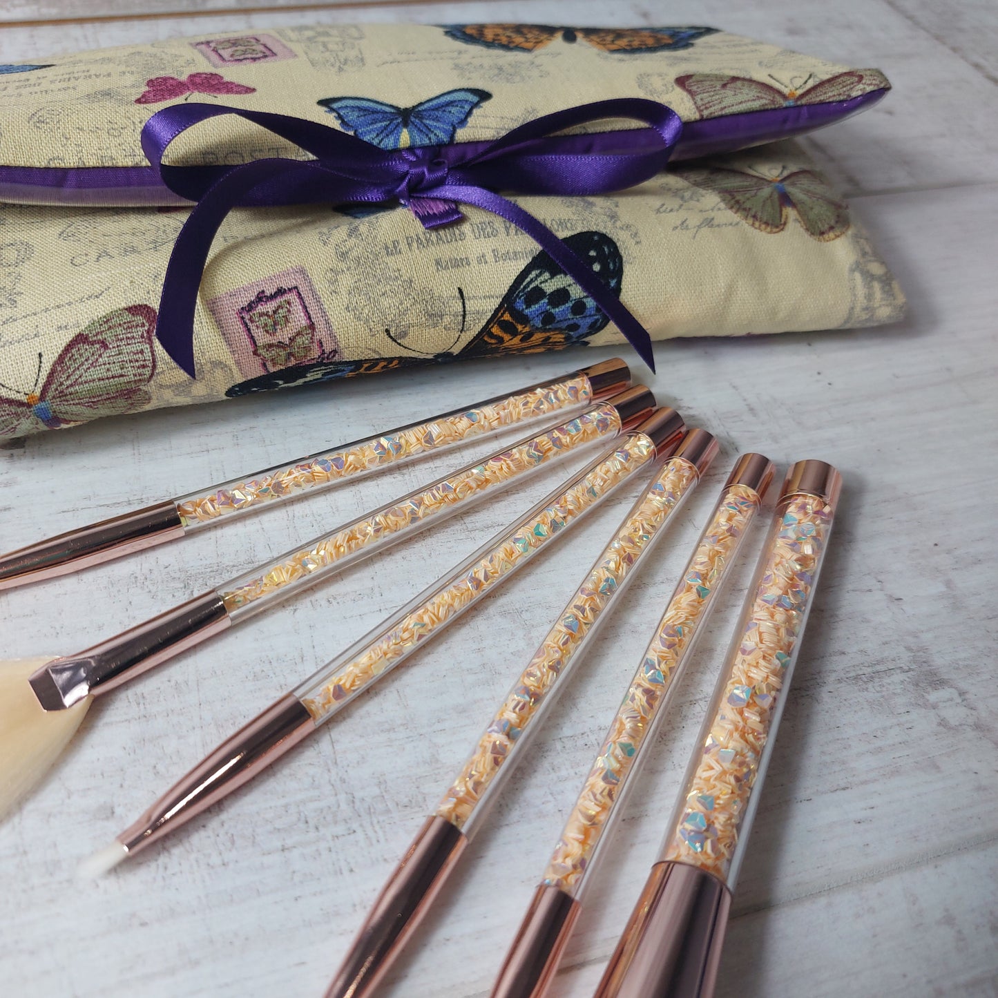Butterfly Make up Organiser and Brushes