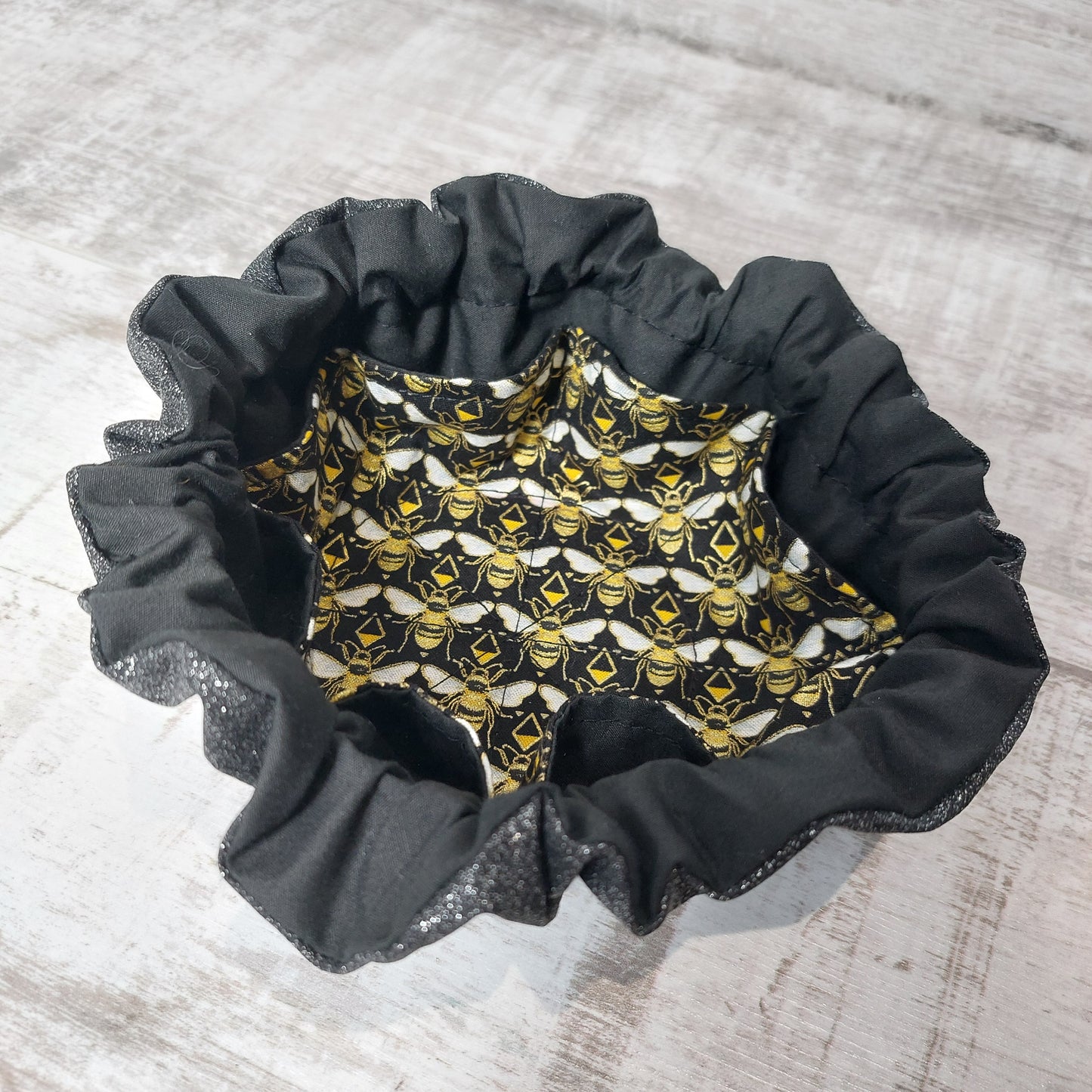 Personalised Jewellery Pouch in Black and Gold | Travel Gift Idea for Her