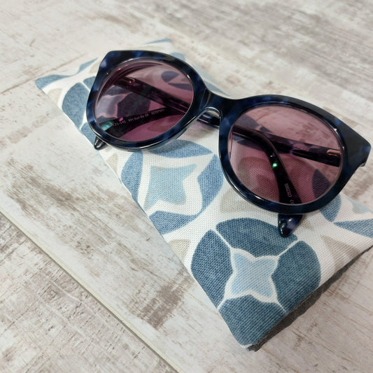 Blue Moroccan Tile Sunglasses Case