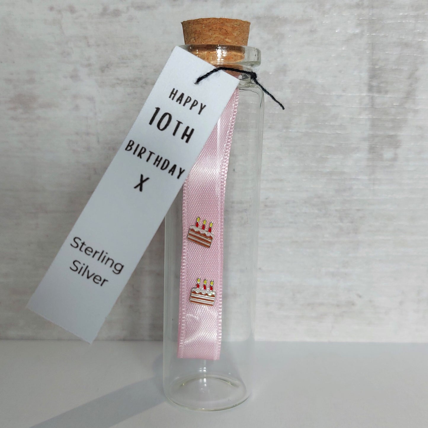 Birthday Cake Earrings With Happy Birthday Tag