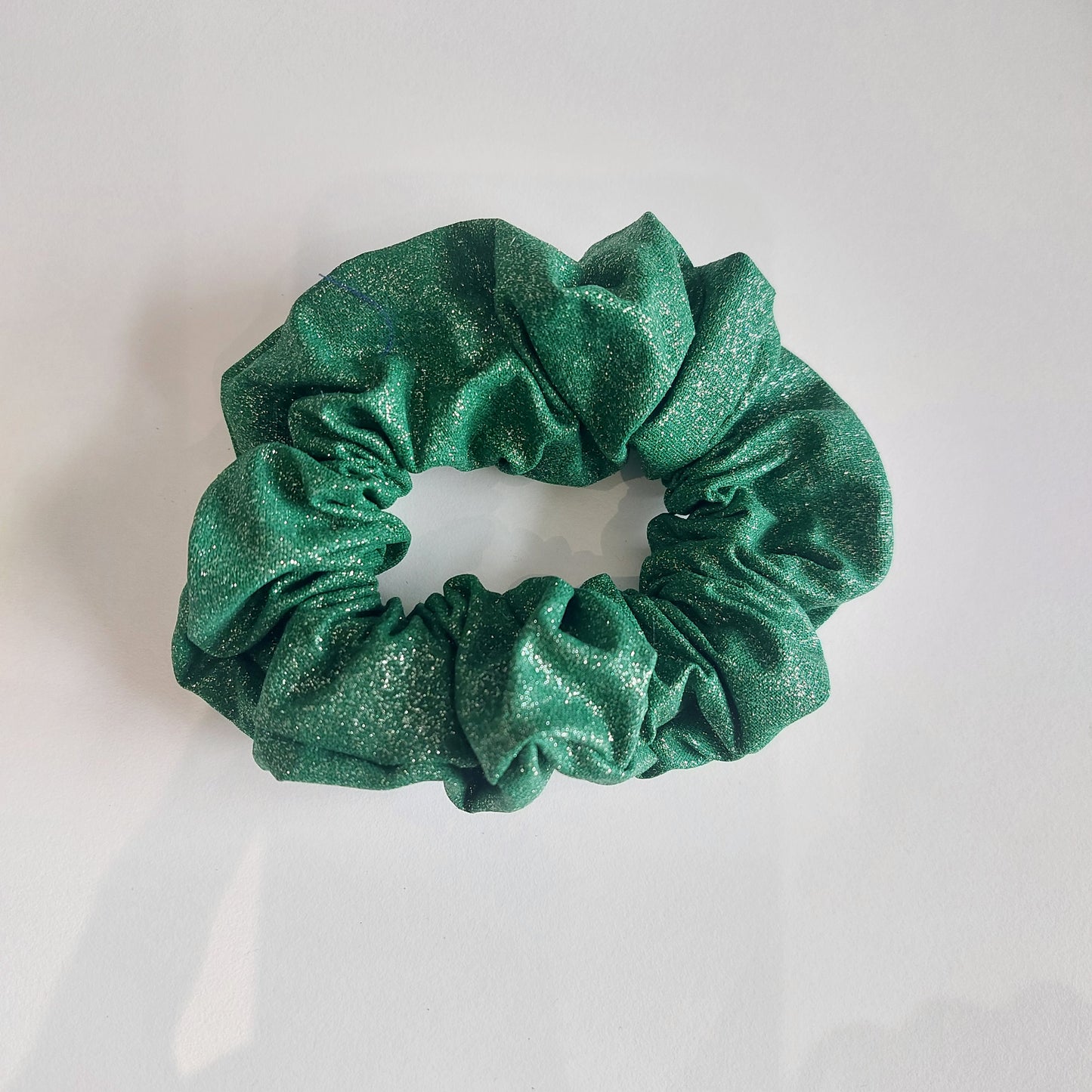 Green Glitter Scrunchie