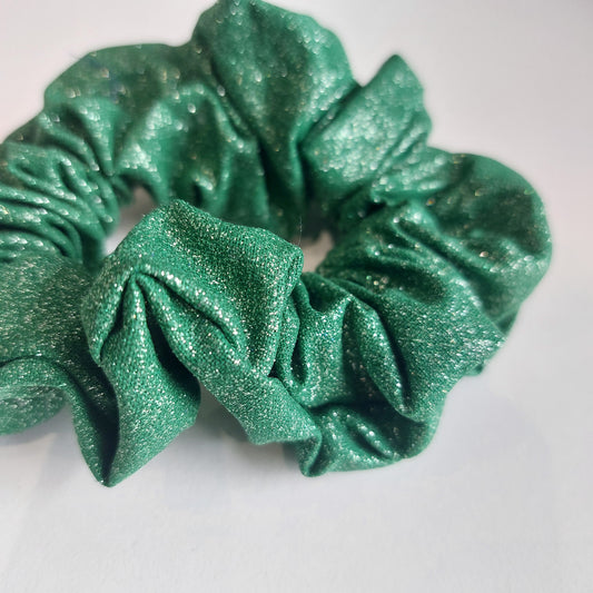 Green Glitter Scrunchie