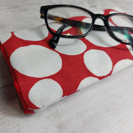 Glasses Case Red Spot Abstract