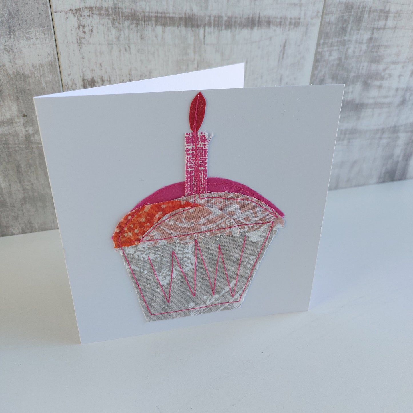 Greetings Card Sewing Kit - Make 6 unique stitched cards in a cupcake design.