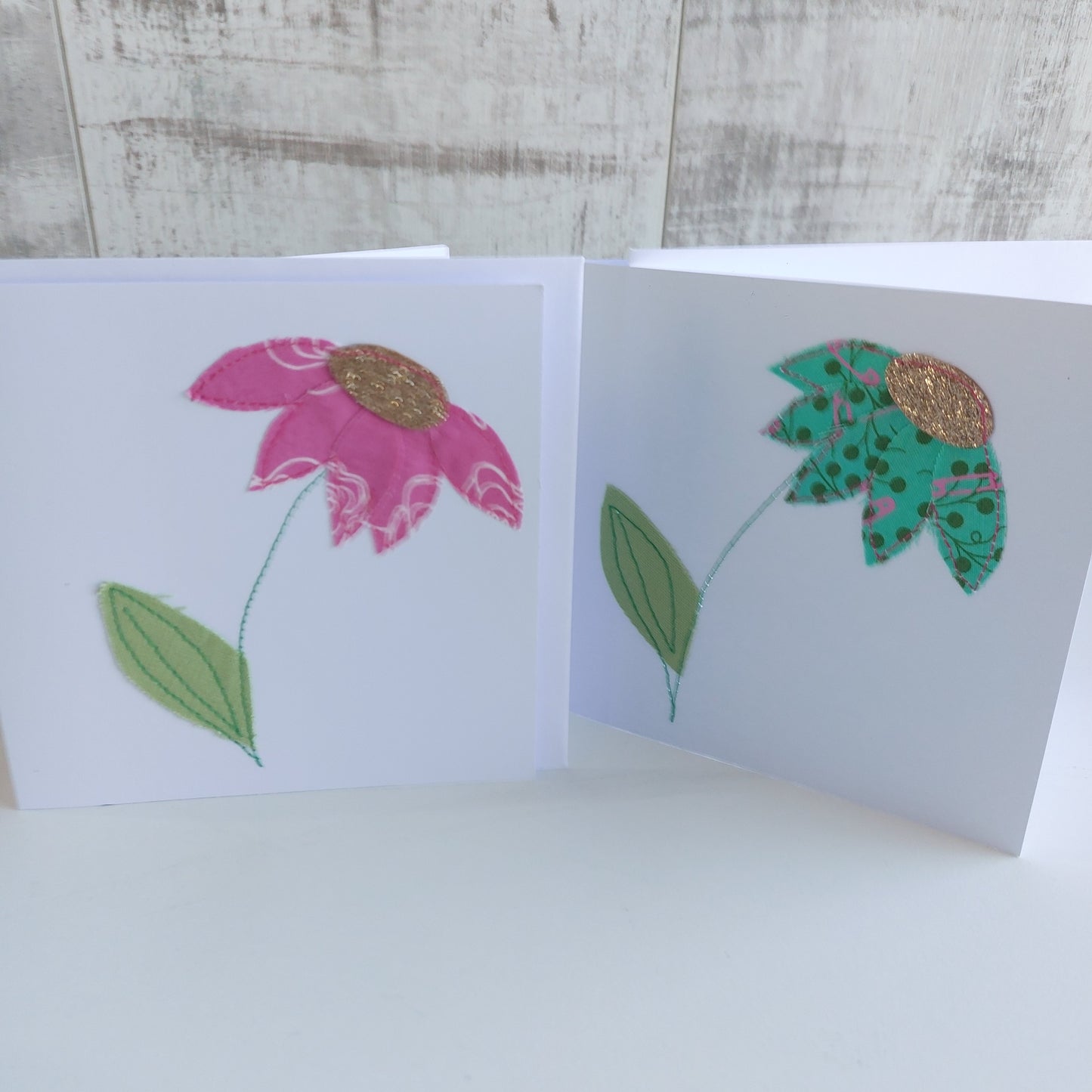 Greetings Card Sewing Kit - Make 6 unique stitched cards in a floral design.