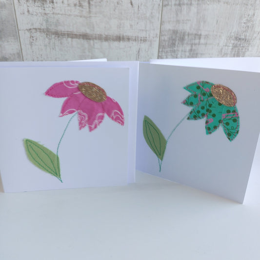 Greetings Card Sewing Kit - Make 6 unique stitched cards in a floral design.