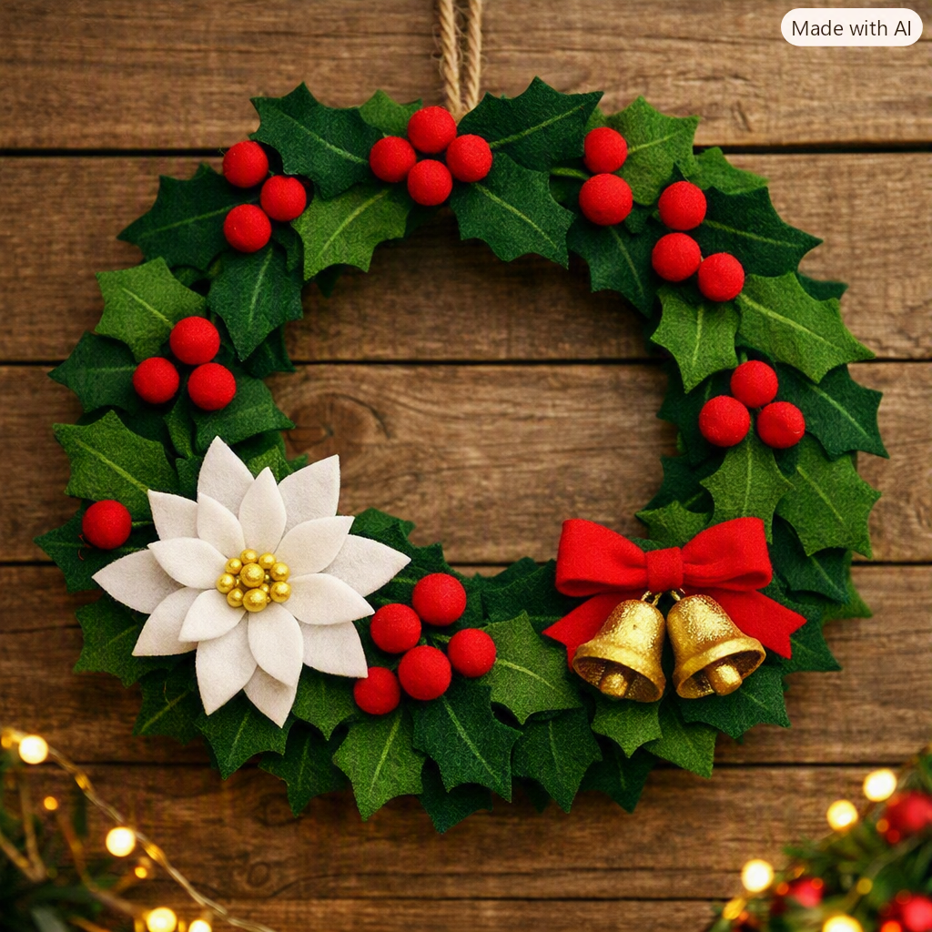 Xmas Felt Wreath Workshop - Sunday 13th Dec 2026 PM