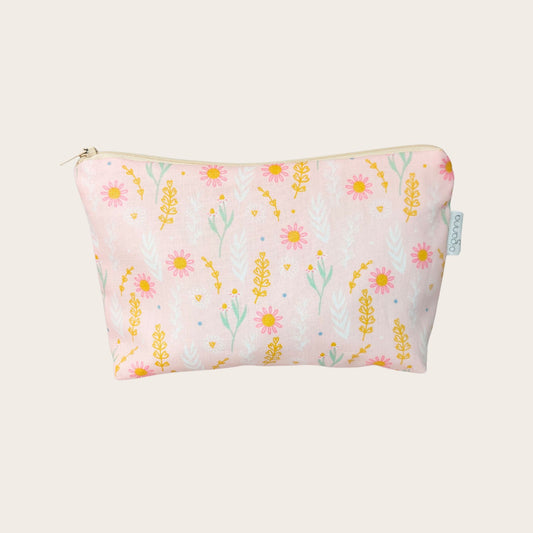 Pale Pink Floral – Feminine Cosmetic Pouch