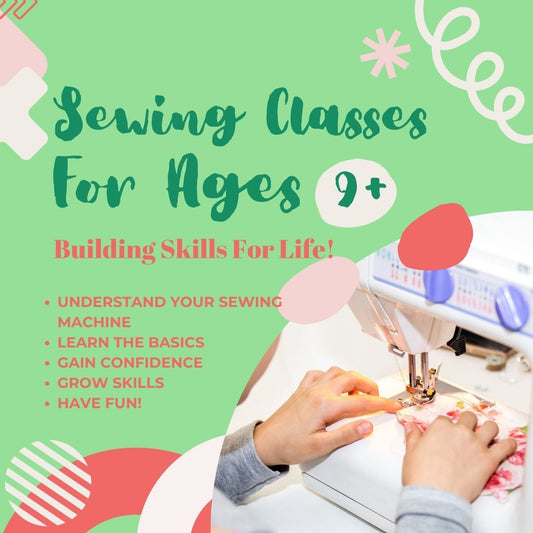 Beginners Sewing Machine Confidence Class for ages 9 +