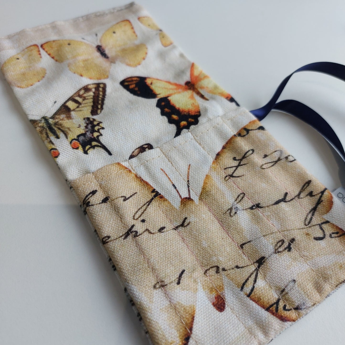 Vintage Butterflies Mini Crochet Hook Case Complete with Hooks